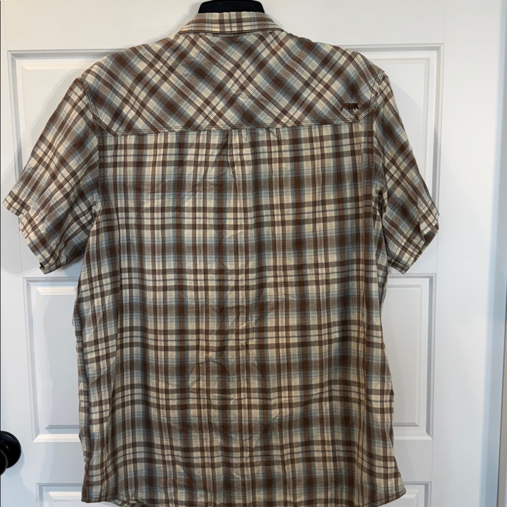 Mountain Khakis Shirt Brown Plaid Pearl Snap Outdoor Hiking Casual large - Picture 7 of 7